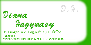 diana hagymasy business card